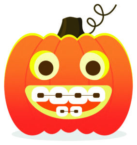 image of a pumpkin wearing braces