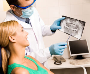 free orthodontic consultation showing a mouth xray